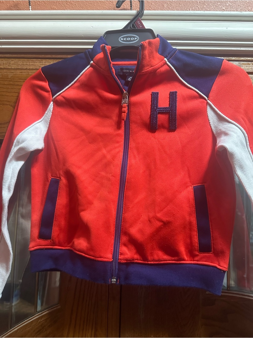 Tommy Hilfiger Red, Navy & White Kids Zip-Up Jacket